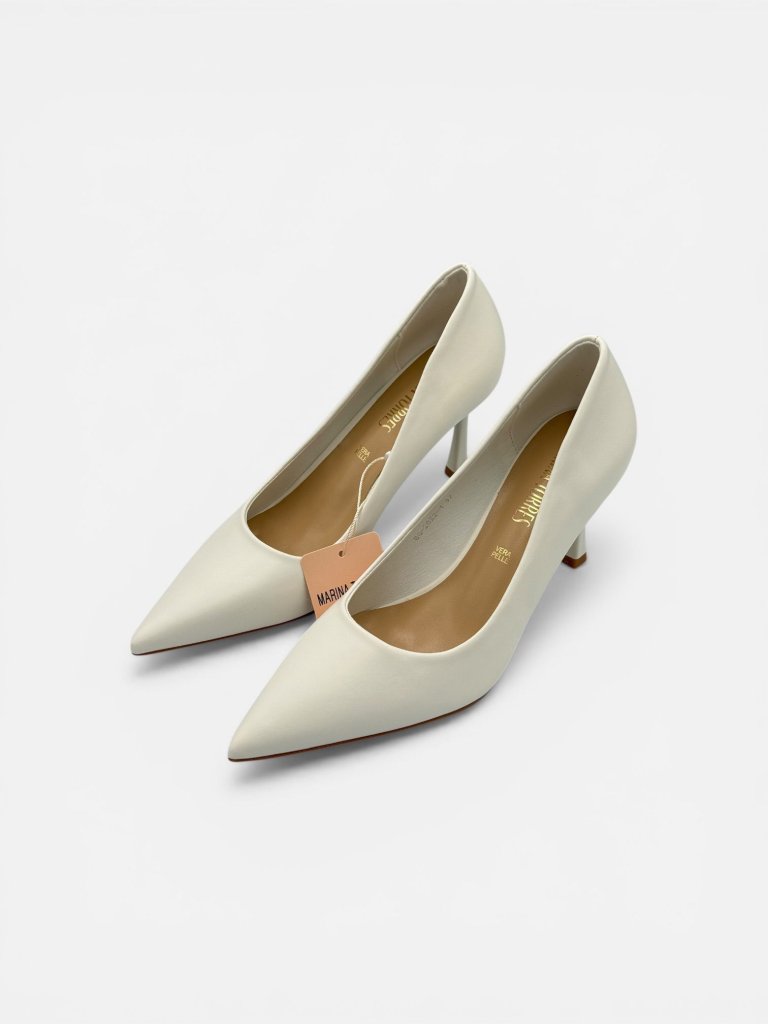 Pantofi Stiletto Albi Toc 7,5 cm din Piele Naturală – Marina Torres